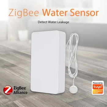 Tuya ZigBee Su Kaçağı Alarm Sensörü Akıllı Ev su Seviyesi Dedektörü Sel Uyarı Taşma Güvenlik Su Sızıntılarına Karşı Koruma