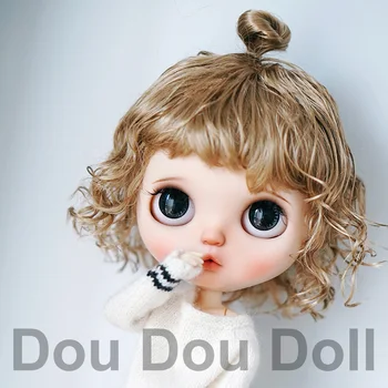 Bebek Peruk Blyth Doll 1/3 küresel mafsal Bebek BJD Peruk Baş çevresi 10-11 inç Bebek Peruk 6.1.02