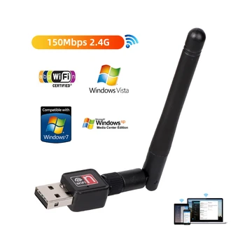 USB Wifi adaptörü 150 Mbps 2.4 Ghz Anten USB RTL8188FV Ethernet Wi-fi dongle USB Lan Kablosuz Ağ Kartı PC wifi alıcısı