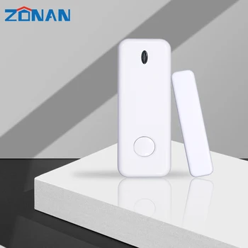 ZONAN D10 433 mhz Kablosuz ev güvenlik kapısı Pencere sensör dedektörü Android ıOS APP Uzaktan Kumanda Için 4G GSM WIFI Alarm Sistemi