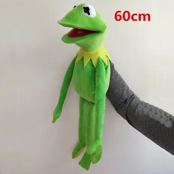 60 cm = 23.6 inç Muppets KERMİT KURBAĞA Doldurulmuş hayvanlar kukla Peluş erkek Bebek oyuncakları Çocuklar için doğum günü hediyesi