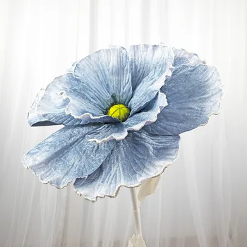Simülasyon Büyük gelincik çiçeği Kafa yapay çiçekler Düğün Parti Sahne Arka Plan Sahte çiçek dekorasyonu