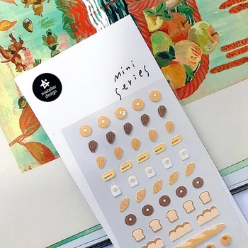 Kore Suatelier Mini Çıkartmalar Scrapbooking Ekmek Ekmek Sevimli Günlüğü Sticker Önemsiz Dergisi Albümü DIY Dekorasyon Zanaat Kırtasiye
