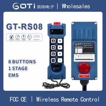 Endüstriyel Kablosuz Uzaktan Kumanda GT-RS08 8 1 Hız Düğmeleri 18-65V 65-440V UHF gezer vinç yerine F24-8S F23