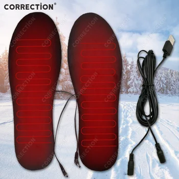 DÜZELTME USB ısıtmalı ayakkabı tabanlık ayak sıcak çorap Pad Mat elektrikli ısıtma tabanlık yıkanabilir sıcak termal tabanlık erkek kadın