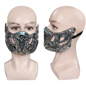 Mortal Kombat-Sub-Zero Maske Cosplay Lateks Maskeleri Kask Masquerade Cadılar Bayramı Partisi Kostüm Sahne