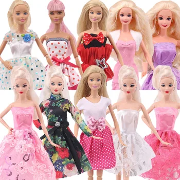 Barbie Bebek Elbise Düğün Rüya Gazlı Bez Elbise Popüler Günlük Tarzı 11 İnç 26 - 28Cm Barbie Bebek,aksesuarları Barbie İçin Giysi