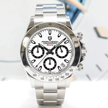 Paganı Tasarım Yeni erkek Saatler Kuvars Chronograph Lüks Marka Safir Paslanmaz Çelik Su Geçirmez VK63 Spor Reloj Hombre