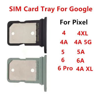 SIM Kart Yuvası Google Pixel 6 Pro İçin 5 5A 4 XL 4A 5G Kart Adaptörleri Soket Tutucu Tepsi Çip Çekmece Konut Yerine Onarım Parçaları