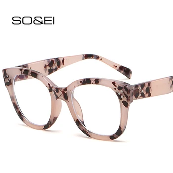 SO & EI Retro Kedi Gözü Kadın Anti-Blu-Ray Gözlük Çerçevesi Moda Bahar Menteşe Erkekler Kare Optik Çivi Gözlük Çerçevesi
