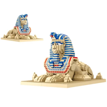 Dünya Mimarisi Mini Yapı Taşları Mısır Piramit Sfenks Modeli DIY Mikro Elmas Tuğla Oyuncak Çocuk Hediyeler için