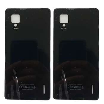 LG Optimus G için E975 Cam Pil Kapağı Lens Arka Konut Case Arka Konut Lens + Logo