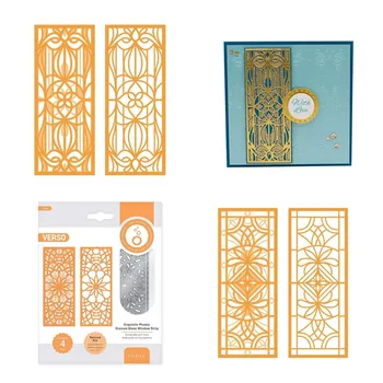 2021 Dolaşık Süsleme Zarif Mozaik Dekorasyon Vitray Pencere Şeridi Metal Kesme kalıp seti koleksiyon defteri kağıdı Zanaat