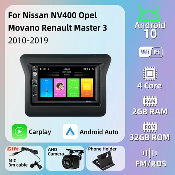 Araba Radyo 2 Din android müzik seti Nissan NV400 Opel Movano Renault Master 3 2010-2019 Ekran Multimedya Carplay Autoradio Otomatik