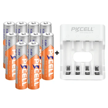 10 Adet NIZN Batteria AA şarj edilebilir pil 1.6 v 2500mWh Nizn Şarj Cihazı İle 8186 USB AA AAA Pil 2 İla 4 Adet