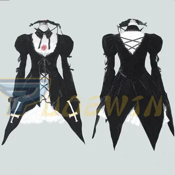 Rozen Maiden Suigintou Mercury Lampe Siyah Elbise Cosplay Kostüm