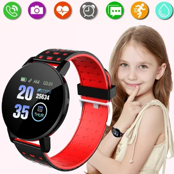 Yeni çocuk Spor akıllı saat Led Dijital Saat Su Geçirmez Smartwatch Çocuklar nabız monitörü Spor İzci İzle reloj