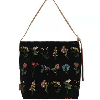 Baskı Çiçekler kadın Çanta Çantalar Süper Vintage En Moda Kadın Omuz alışveriş Çantaları