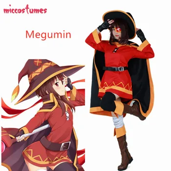 Megumin Cosplay Kostüm Cadılar Bayramı Kıyafet Anime cosplay Kadınlar Yetişkinler için Cadılar Bayramı cosplay kostüm