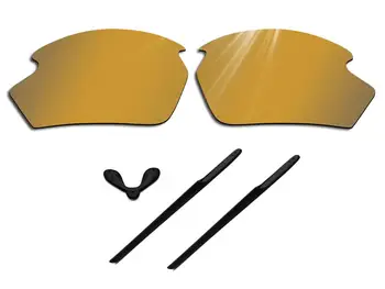 Glintbay 100 % Hassas Fit Bronz Altın Yedek Lensler ve Siyah Kauçuk kiti Rudy Projesi için Rydon (SN79) güneş Gözlüğü