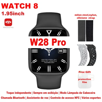 IWO W28 PRO Smartwatch Yükseltilmiş W27 PRO akıllı saat Relogio Feminino Relógio Masculino AI Ses BT Çağrı Kablosuz Şarj NFC