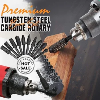 5 Adet 6mm Premium Tungsten Çelik Karbür döner matkap Seti Değirmeni Matkap Metal Kaynak Ahşap Oyma Oyma Parlatma Aracı