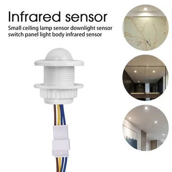 100-240V ayarlanabilir LED PIR kızılötesi hareket sensörü anahtarı zaman gecikmesi Mini ev ışık sensörü modu dedektörü ışık anahtarı