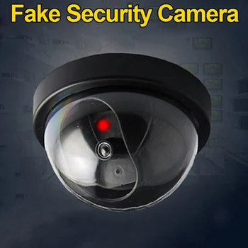 Akıllı açık kukla gözetim kamera ev Dome su geçirmez sahte CCTV güvenlik kamera yanıp sönen kırmızı LED ışıkları ile