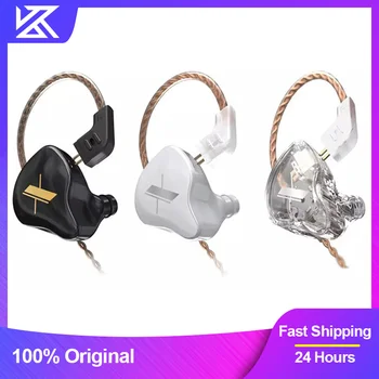 KZ EDX Kablolu mikrofonlu kulaklık Dinamik HIFI Bas müzik kulaklıkları Kulak Kulaklık Gürültü Iptal Spor Kulaklık