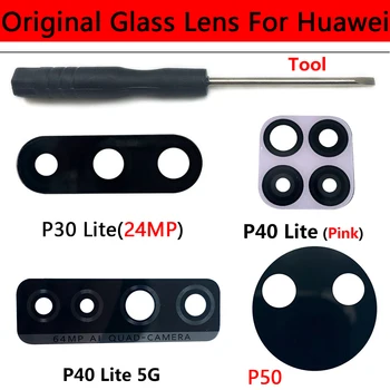 2 Adet Orijinal Arka Arka Cam Lens Tutkal Sticker İle Huawei P30 P20 Pro P40 Lite E Cam Lens Yedek Parçalar Promosyon