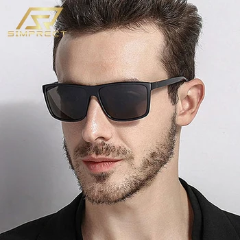 SIMPRECT Kare Polarize Güneş Gözlüğü Erkekler İçin 2022 Lüks Marka Tasarımcısı güneş gözlüğü Moda Vintage Retro UV400 Sürüş Oculos