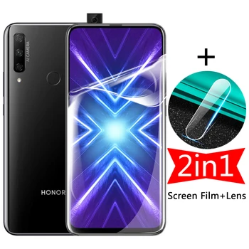 2in1 Ekran Hidrojel Film Onur 9X Pro 9 X Lite Honor9 9xlite Honor9x Kamera Koruyucu Lens Koruyucu Değil Temperli Cam